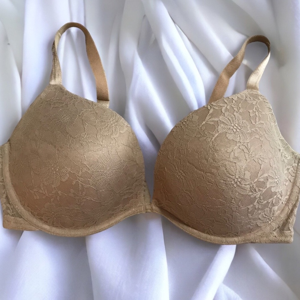 SOMA JAMIE Vanishing Lace Deep Plunge Padded Contour Bra with Underwire